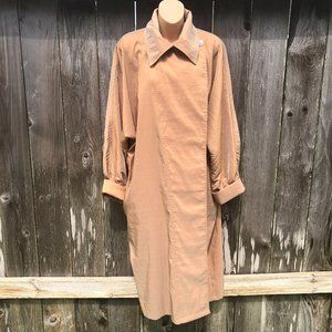 Mycra Pac Designer Wear Long Rain Coat Duster Jacket No Belt USA Womens One Size